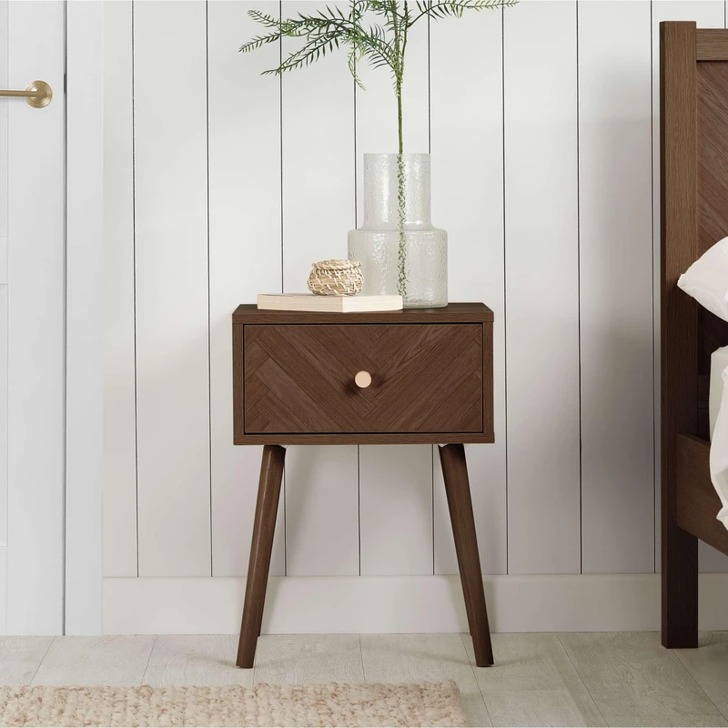 Birlea Herringford 1 Drawer Bedside (Walnut)
