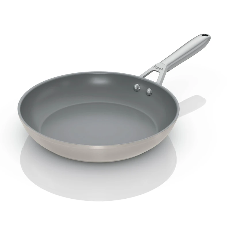 Ninja Ceramic Pro 24cm Frying Pan, Oven Safe to 285°C, All Hob Compatible, Cooking Surface Made PTFE & PFAS-Free, Full Induction Base, Stone CW30024EUIST