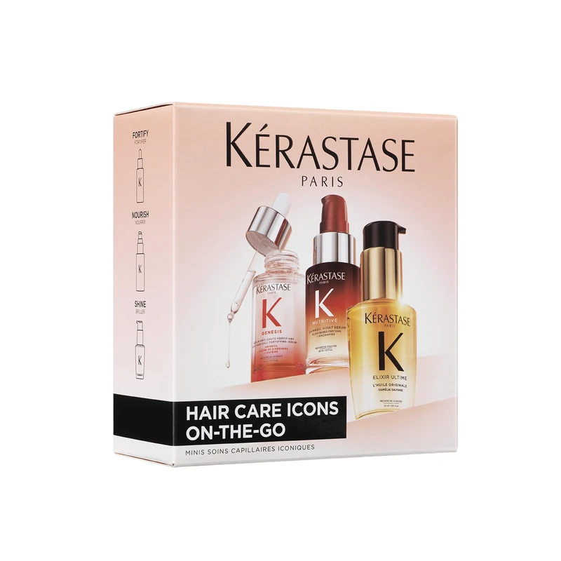 Kérastase Mini Iconics Trio Gift Set, Scalp Serum, Night Serum & Hair Oil