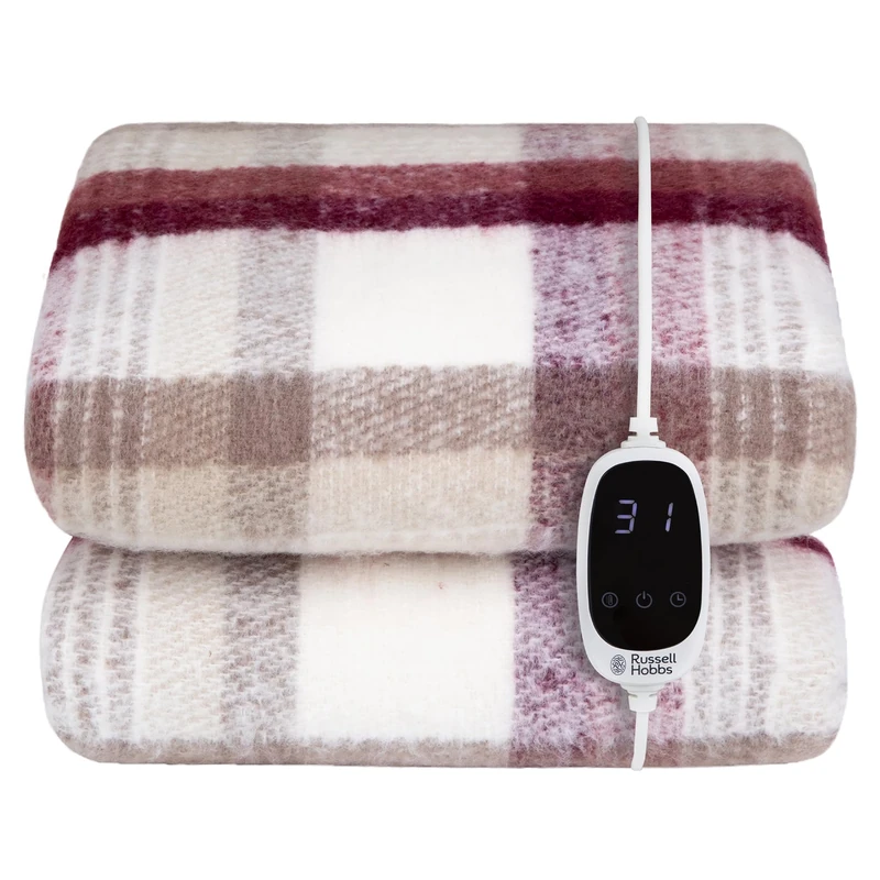 Russell Hobbs RHHT1006TAR Electric Blanket Faux Wool & Sherpa Heated Throw