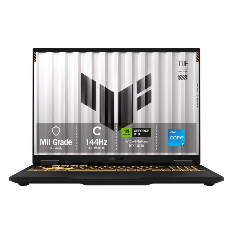 ASUS TUF Gaming F16 FX610JH Gaming Laptop | Intel i5 14450HX | NVIDIA GeForce RTX 5050 | 16GB RAM | 512GB SSD | 16.0" 144Hz WUXGA Screen | Windows 11
