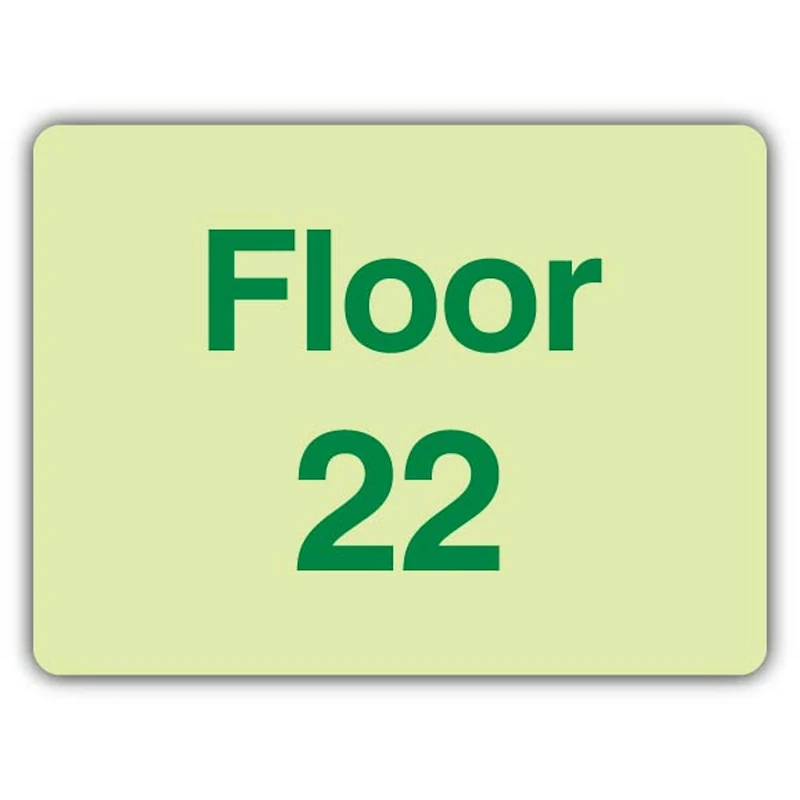 V Safety Floor 22 Sign - 600 x 450 mm - Triple Glow Rigid