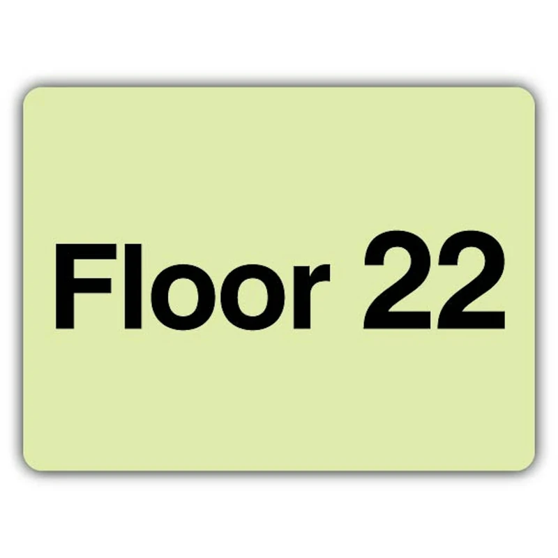 V Safety Floor 22 Sign - 600 x 450 mm - Double Glow Rigid