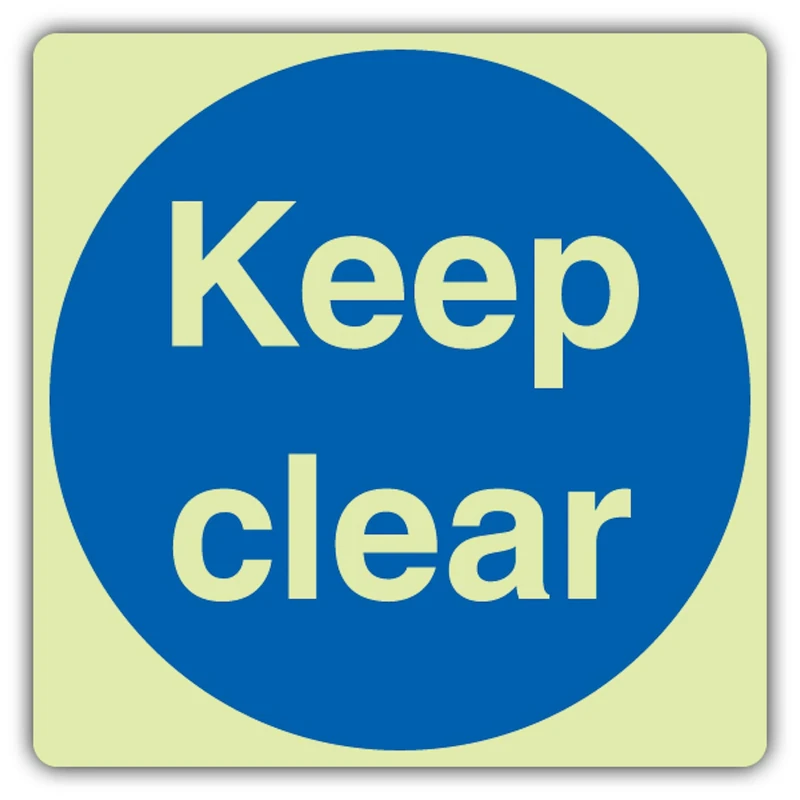 V Safety Keep Clear Sign - 450 x 450 mm - Triple Glow Rigid
