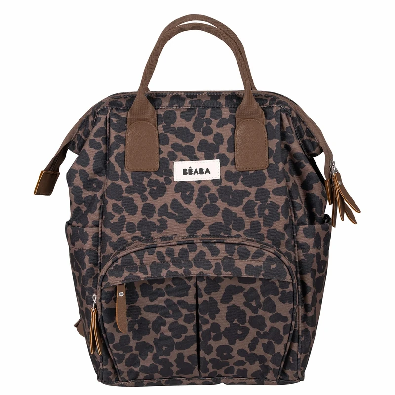 BÉABA Wellington Changing Backpack, Large Capacity, Leopard