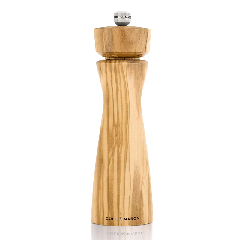 Cole & Mason Portabello Salt Grinder Made from Italian Olive Wood 20cm