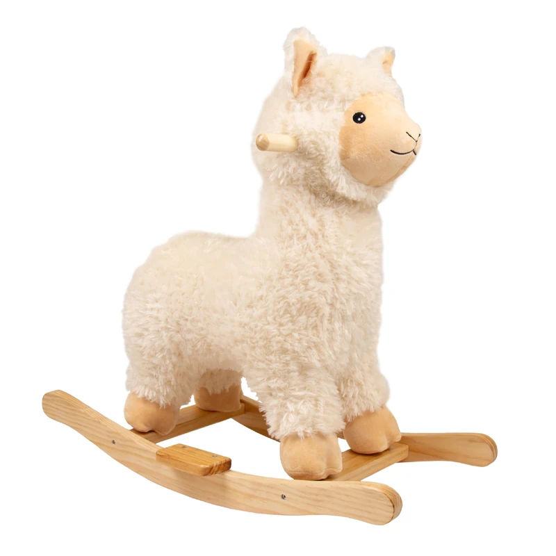 Active Tots Rocking Llama Soft Plush Rocking Toy with Cushioned Seat