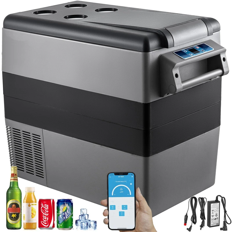 VEVOR Car Refrigerator, DC 12/24V AC100-240V Compressor Electric Cooler