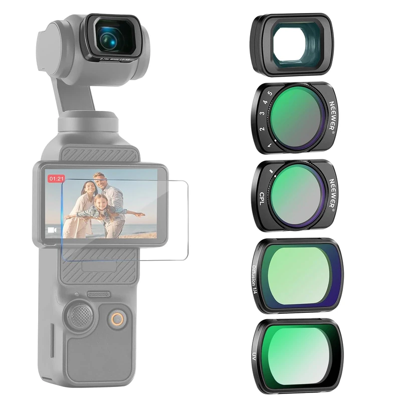 NEEWER ND CPL Filter Lens Set Compatible with DJI Osmo Pocket 4 3 Xtra Muse