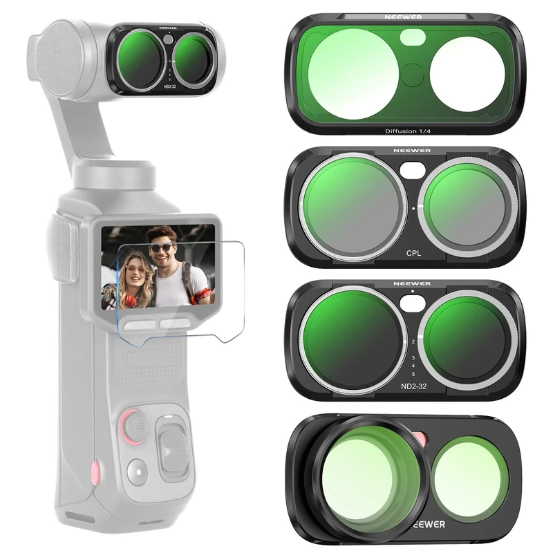 NEEWER ND CPL Filter Lens Set Compatible with Insta360 Luna Ultra Only