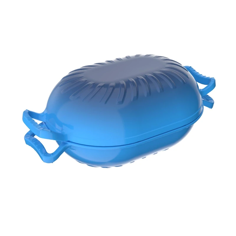 ROVSUN Candy Shaped Enamelled Cast Iron Dutch Oven, Gradient Blue, 5QT