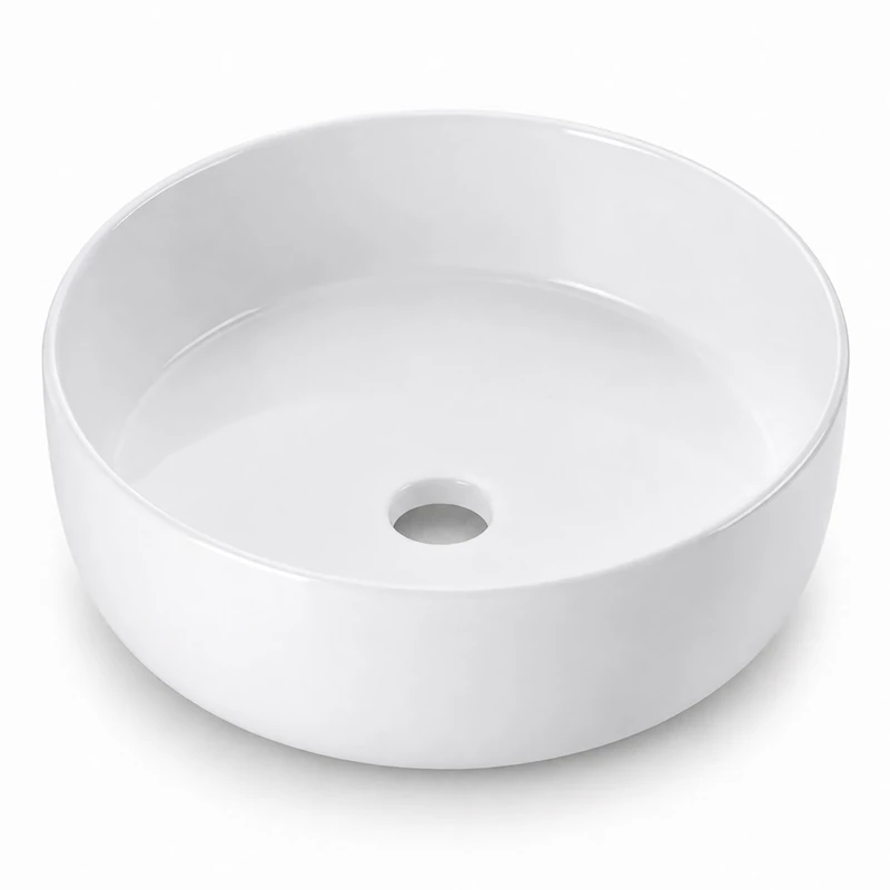 Relaxdays countertop washbasin, no tap Hole, 11 x 30 cm, White