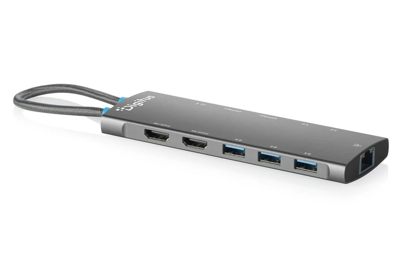 DIGITUS USB-C Docking Station – 11-Port – 2x HDMI 2.0, 5x USB 3.2 Gen 1