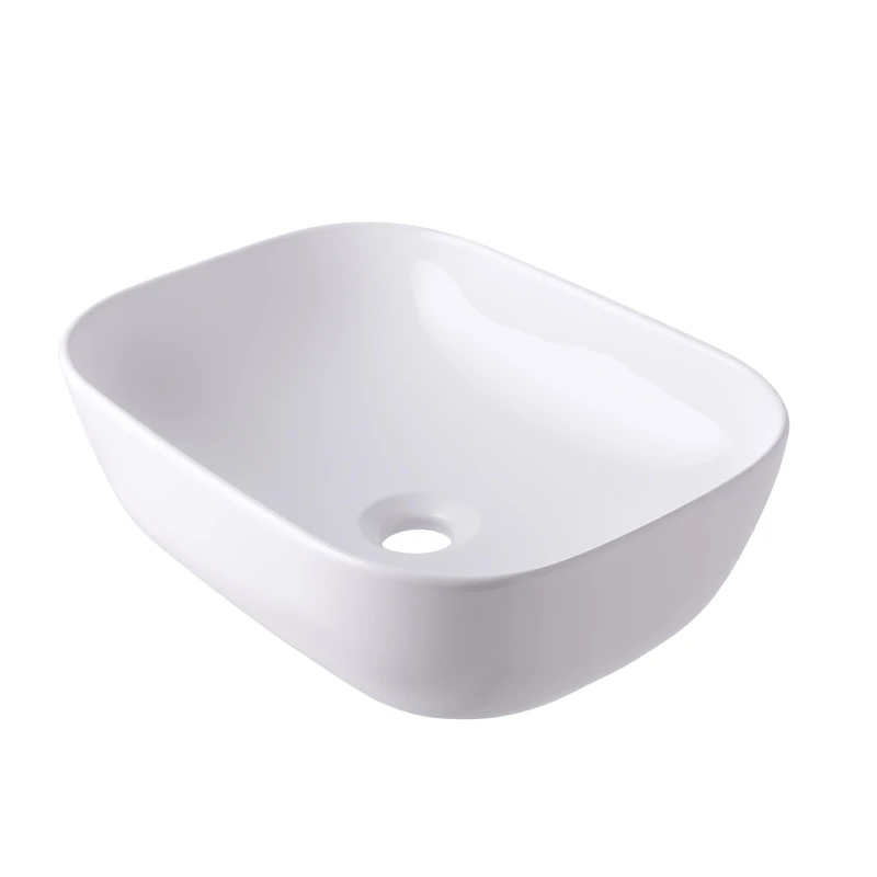 Relaxdays countertop washbasin, no tap Hole, 14 x 46 x 32 cm, White