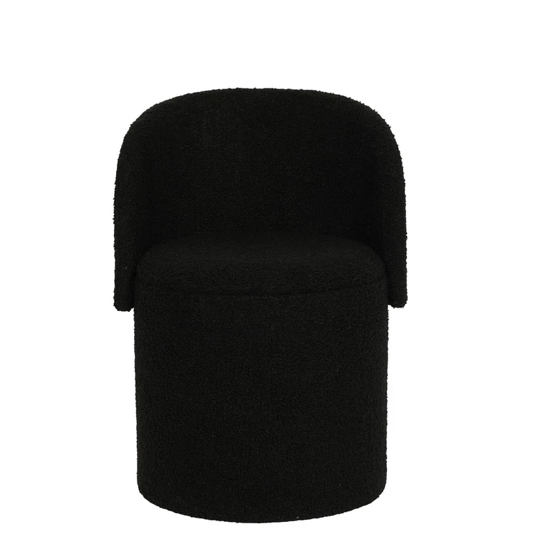 GC GAVENO CAVAILIA Round Stool Extra Large Ottoman Storage Box, Black