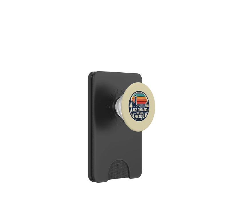 Lake Ontario and the Gulf of Mexico Light House Retro PopSockets PopWallet for MagSafe