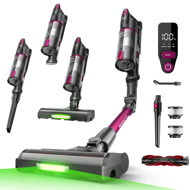 FAMIVAC Cordless Vacuum Cleaner, Flexible Stick Vacuum for Carpet Pet Hair