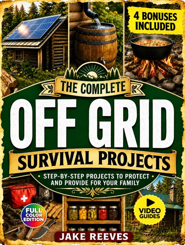 Off Grid Survival Book: The Complete DIY Guide to Self-Sufficient Living, with Step-by-Step Projects to Secure Power, Water, and Food While Protecting Your Family in Any Crisis