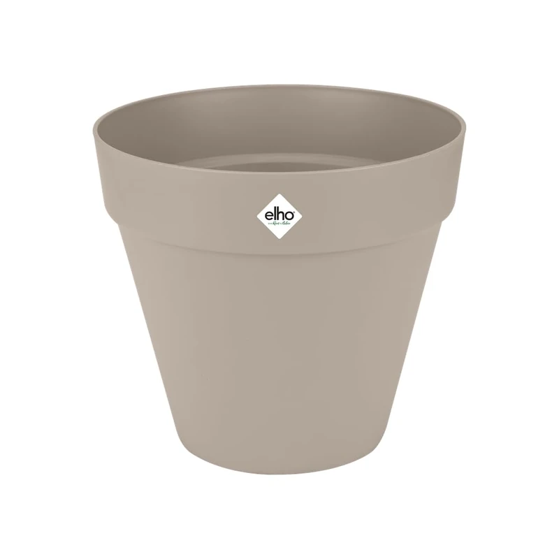 elho loft urban round wheels 50cm flower pot - Mushroom Beige