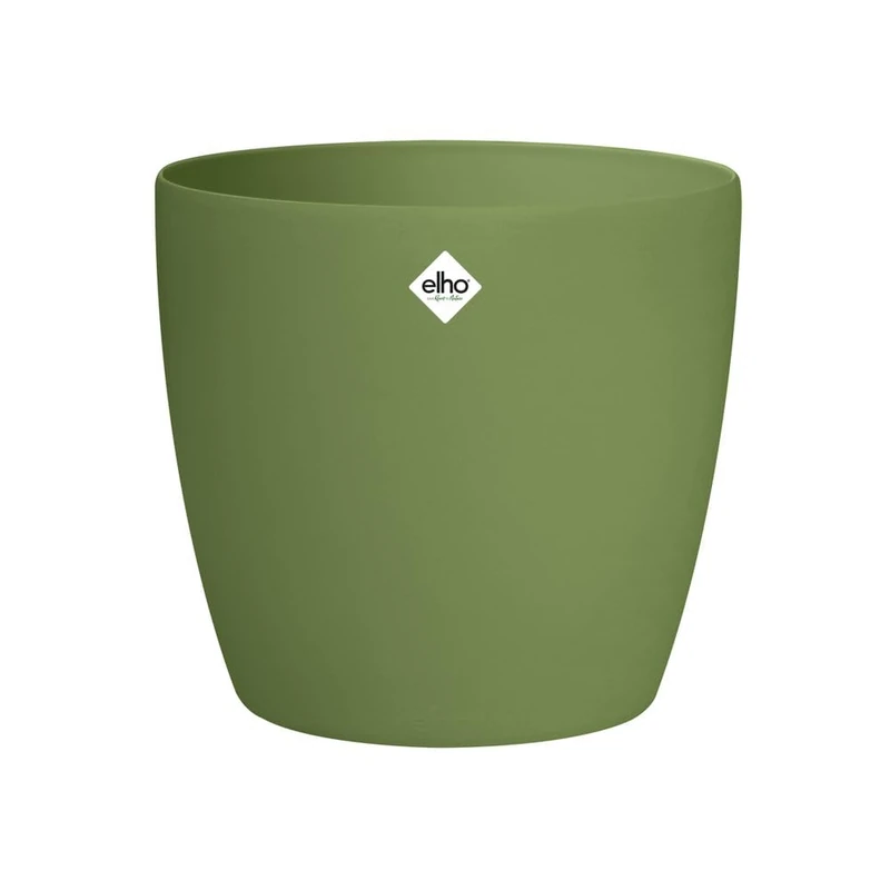 elho brussels round wheels 35cm flower pot - Moss Green