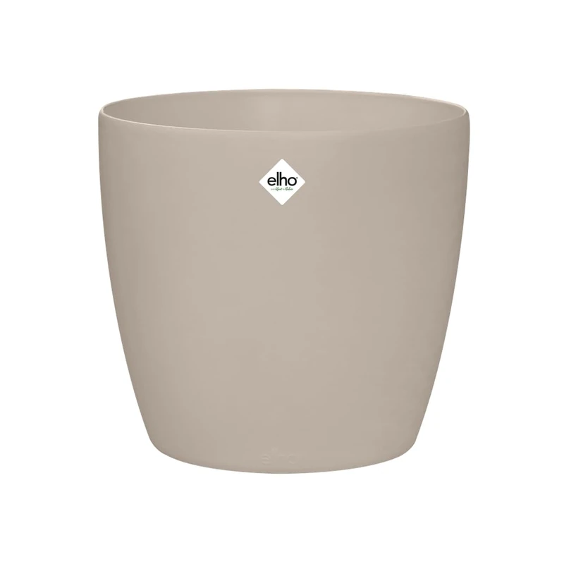 elho brussels round wheels 47cm flower pot - Mushroom Beige
