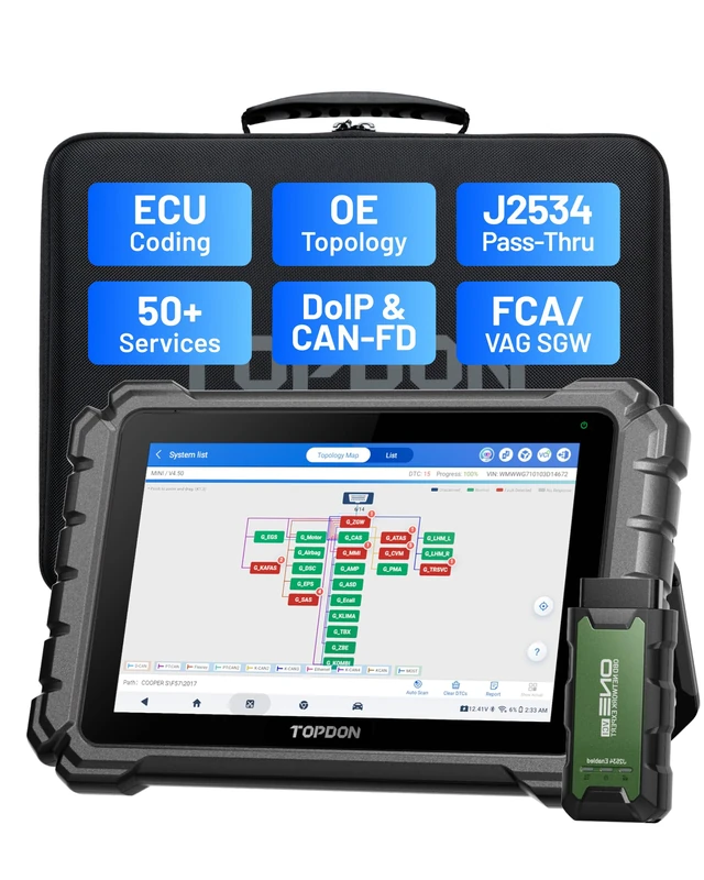 TOPDON ONE Lite Bidirectional Car Diagnostic Tool, OBD2 Scanner ECU Coding