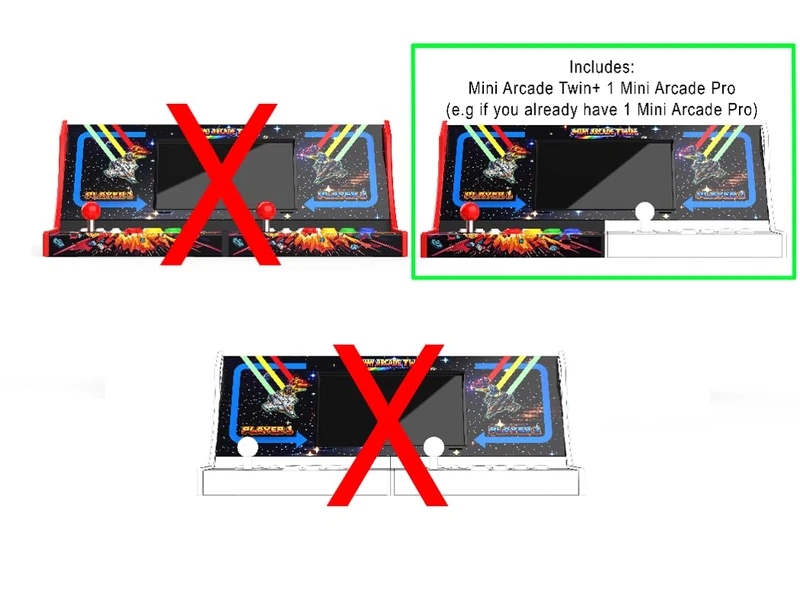 Mini Arcade Twin Adaptor Kit for Switch 2 and Mini Arcade Pro for Switch 1&2 Bundle (please read below before purchase).