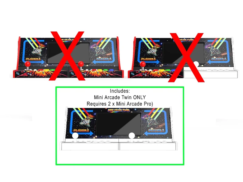 Mini Arcade Twin Adaptor Kit for Switch 2 and 2x Mini Arcade Pro for Switch 1&2 Complete Bundle (please read below before purchase).