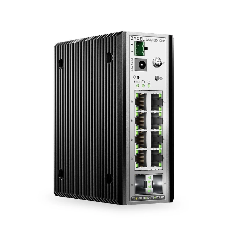 Zyxel 8 Port PoE Switch | Smart Managed Ethernet Network | GS1915D-10HPv2