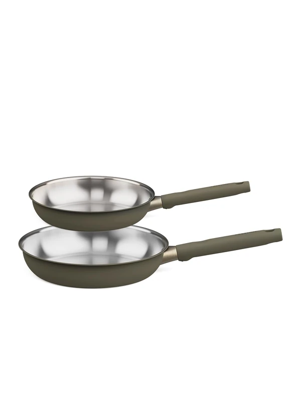 Prestige Stainless Steel Frying Pan Set of 2 20/28cm - Urban Olive