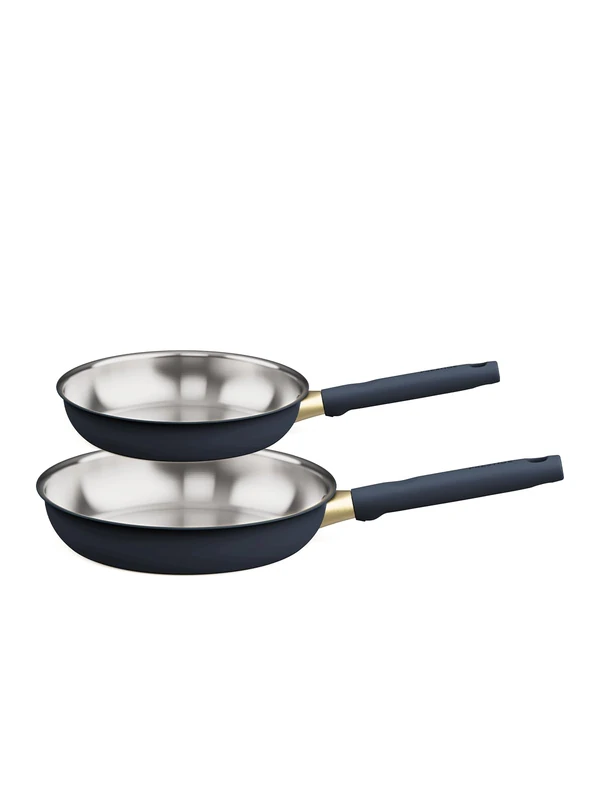 Prestige Stainless Steel Frying Pan Set of 2 20/28cm - French Navy