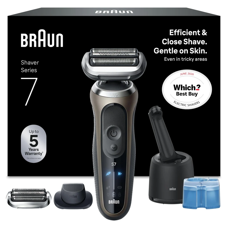 Braun Series 7 Electric Shaver, 72-C7200CC, Gold