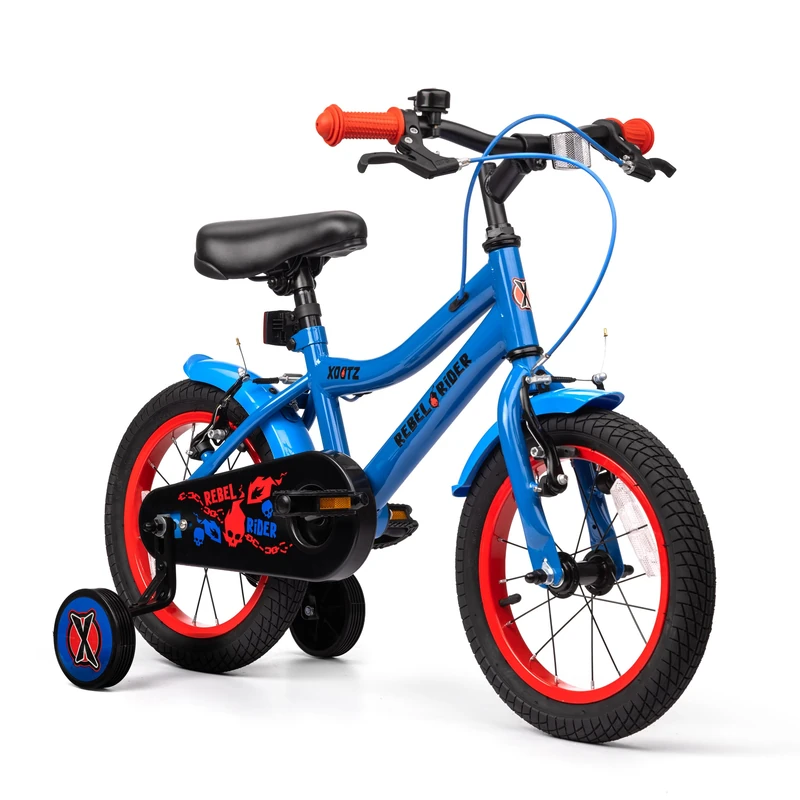Xootz Rebel Rider 14 Inch Kids Bike with Stabilisers