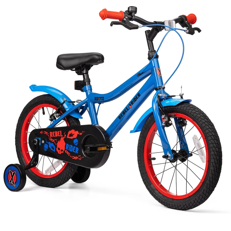Xootz Rebel Rider Kids Bike with Stabilisers, 12/14/16 Inch Bicycle