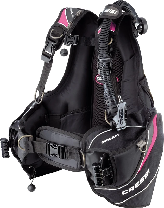 CRESSI since 1946 - Travelight Lady - Lightweight Diving BCD - Black/Pink XS