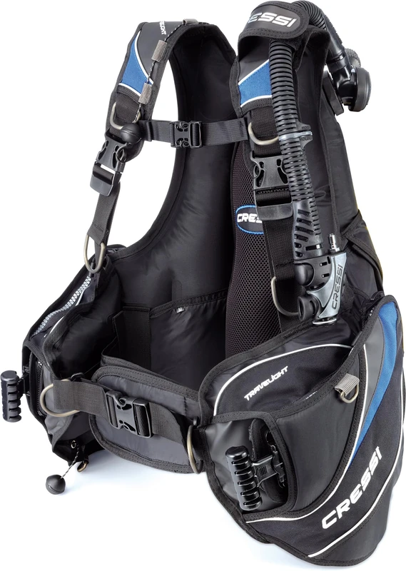 CRESSI since 1946 - Travelight - Lightweight Diving BCD - Black/Blue XL