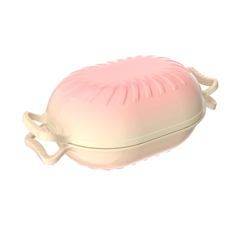 ROVSUN Candy Shaped Enamelled Cast Iron Dutch Oven, Dawn Petal, 5QT
