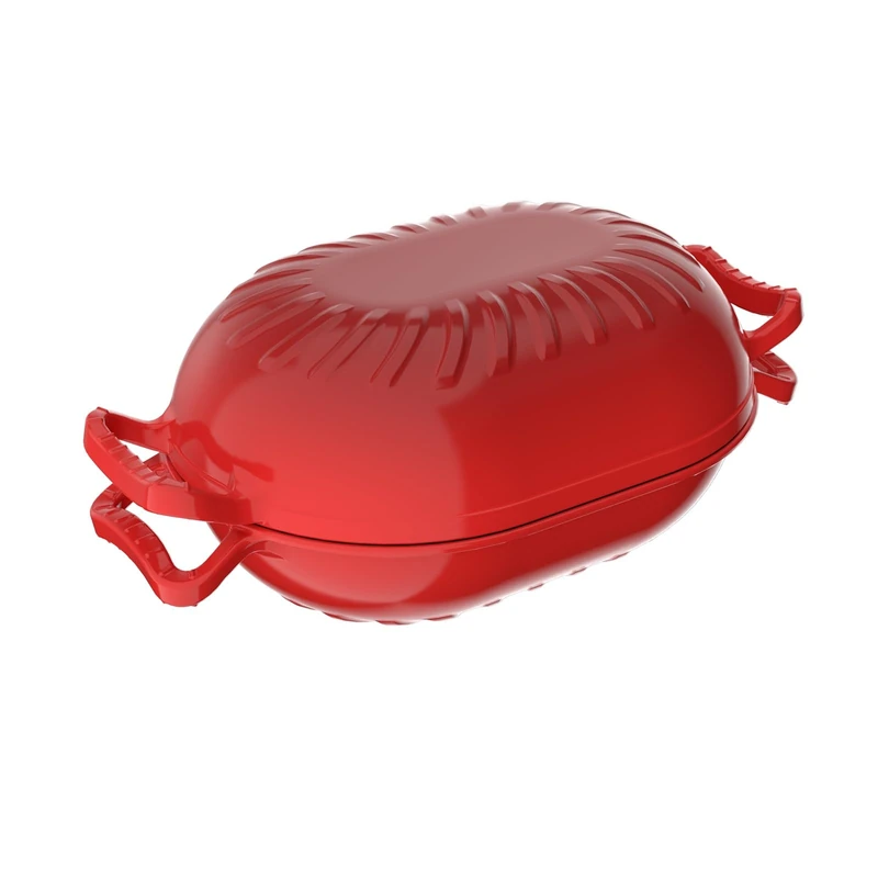 ROVSUN Candy Shaped Enamelled Cast Iron Dutch Oven, Ruby Crimson Red, 5QT