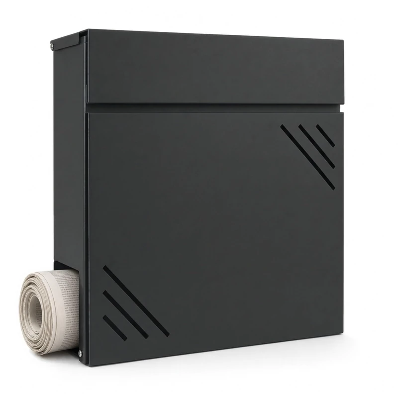 Relaxdays letterbox, weatherproof, wall-mounted, anthracite