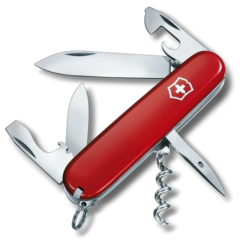 Victorinox Schweizer Taschenmesser Spartan, Swiss Army Knife, Multitoolwerkzeug, 12 Funktionen, Klinge, Korkenzieher, Dosenöffner