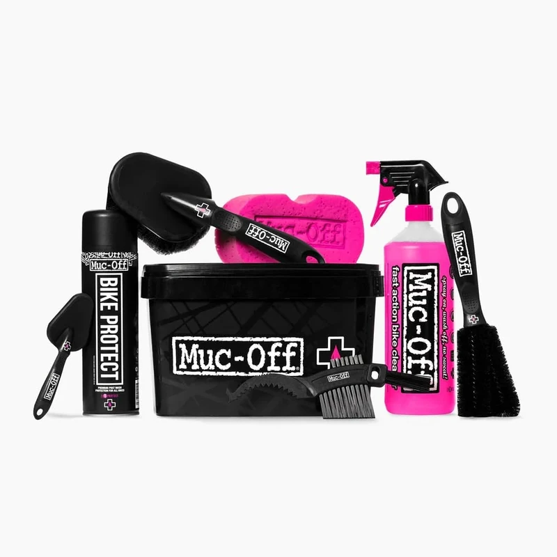 Muc-Off 8 in 1 Fahrrad Reinigungsset - Tolles Geschenk für Fahrradliebhaber – Fahrrad Zubehör zur Reinigung mit Muc-Off Bike Cleaner, Bike Protect, Reinigungsbürsten und Schwamm in Aufbewahrungseimer - Image 1