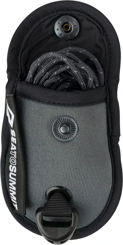 SEA TO SUMMIT - The Clothesline Camping Wäscheleine 3,5m - Keine Wäscheklammern erforderlich - Besonders kompakt - Reflektierende Doppelleine mit Perlen - Wandern & Camping - Schwarz - 25 g