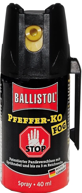 BALLISTOL 24450 Pfeffer-KO FOG 40ml Spray – Verteidigungsspray gegen Tiere – Abwehrspray – 4m Sprühweite