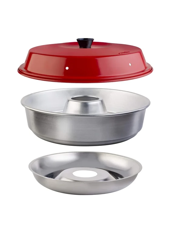 Omnia Classic Campingbackofen 2 L - Tragbarer Herd-Ofen für Camping, Wohnmobil, Boot & Outdoor - Backen & Kochen wie im Ofen ohne Strom - Leicht, Kompakt, Edelstahl/Aluminium