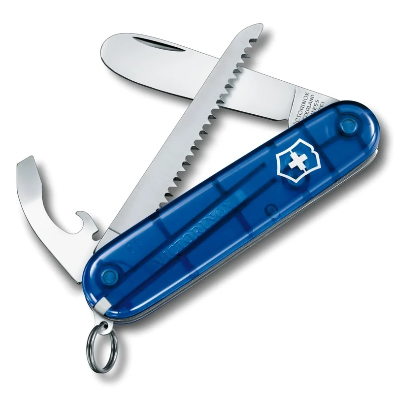 Victorinox Schweizer Taschenmesser Kinder My First Victorinox Swiss Army Knife, Multitool, 9 Funktionen, Klinge ohne Spitz, Schraubendreher