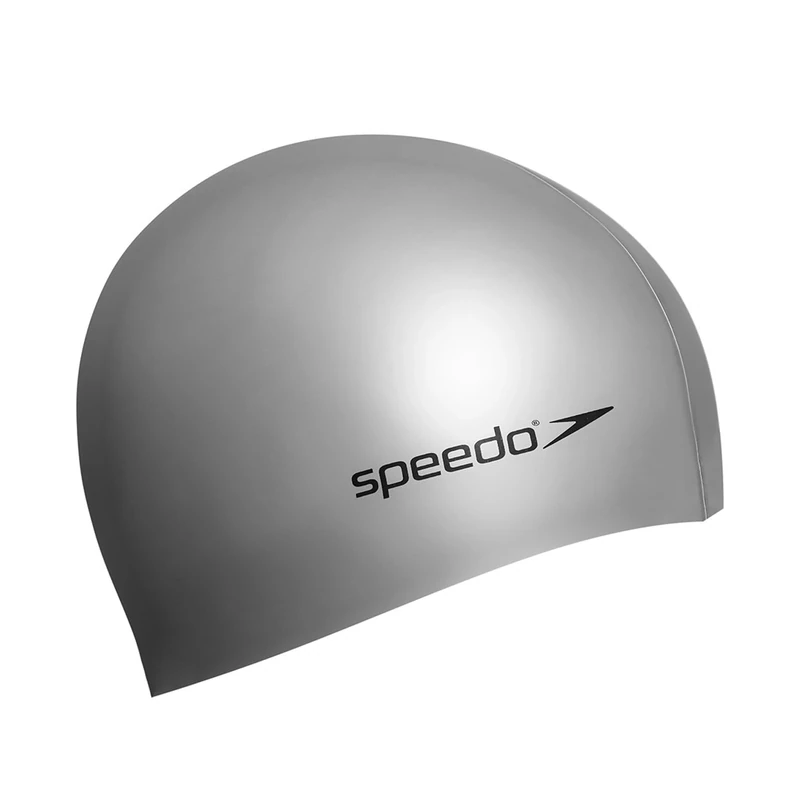 SPEEDO Badekappe Plain Flat Silicone Cap silver
