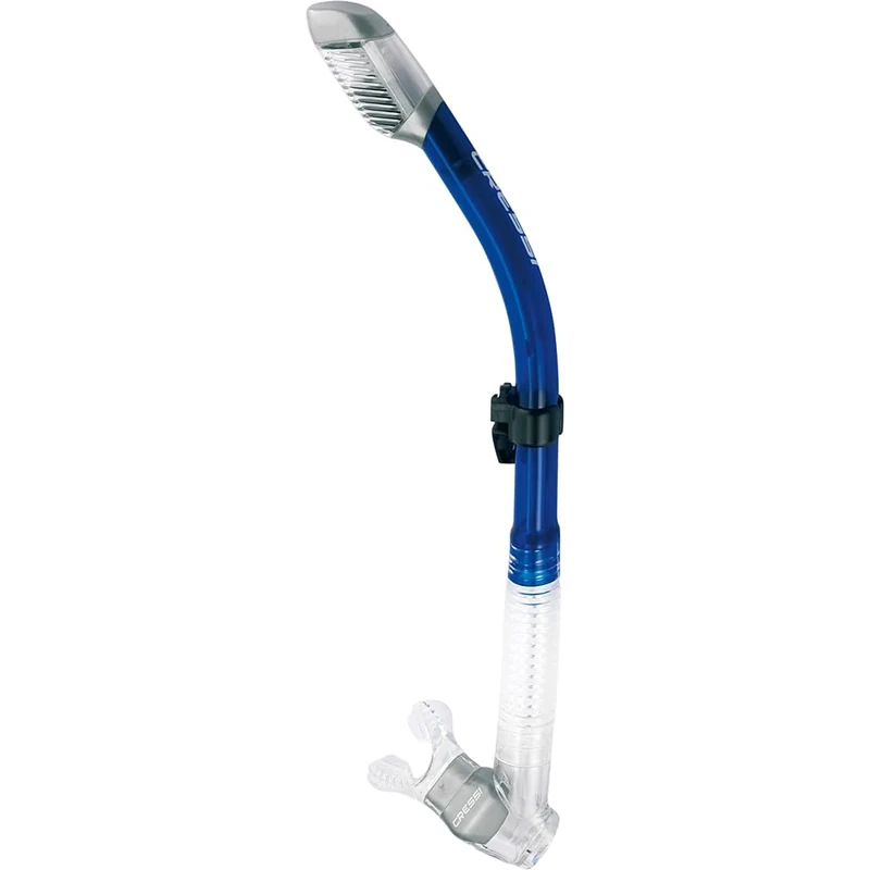 Cressi Dry Snorkel Clear/Cobalt