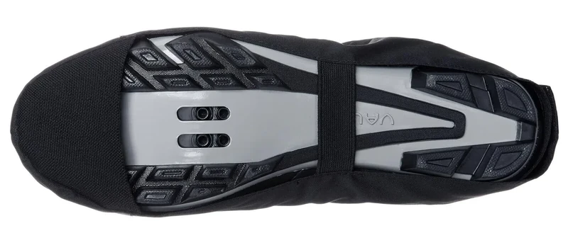 VAUDE Bike Gaiter - Wasserdichte Fahrradüberschuhe mit Reflektoren in schwarz | Regenschutz Gamaschen für Fahrradfahrer | Verstellbare Klettbefestigung | Inklusive praktischer Aufbewahrungstasche