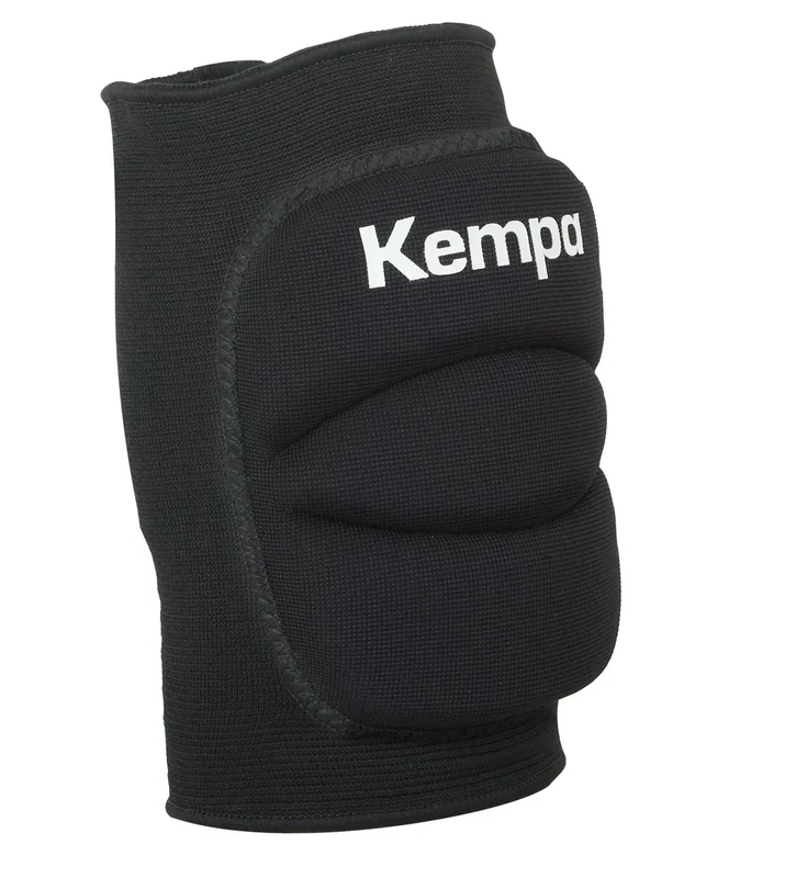 Kempa KNIE INDOOR SUPPORT GEPOLSTERT, Knie-Schoner für Handball, Volleyball etc., Knie-Schützer für Herren, Damen, Kinder, Protektoren, 1 Paar, schwarz