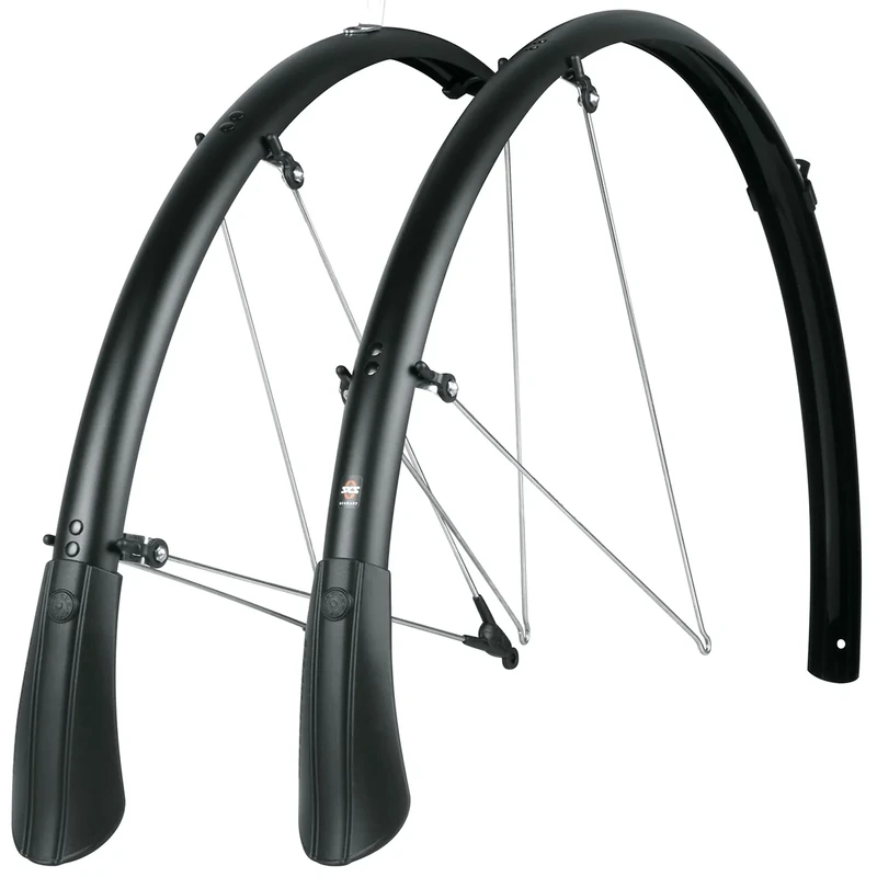 SKS GERMANY BLUEMELS MATT 28" 35MM BLACK SET Schutzblech-Set, Fahrradzubehör (aus robuster Sandwich-Konstruktion, ASR-Sicherheitssystem, stabil und biegesteif, V-Streben mit festen Brücken), schwarz - Image 1